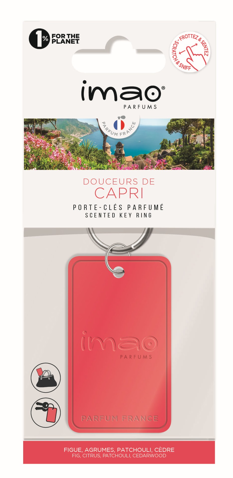 3d porte cles 60x150mm capri crop